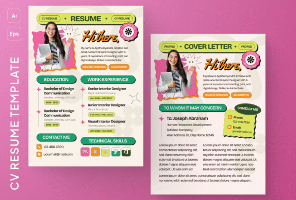 Vibrant Creative CV Resume